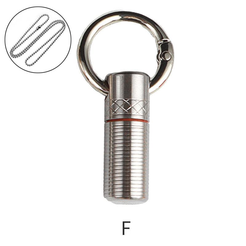 Waterproof Capsule Travel EDC with Necklace Portable Titanium Alloy Mini Medicine Seal Bottle Outdoor Survival Pocket Pill Box