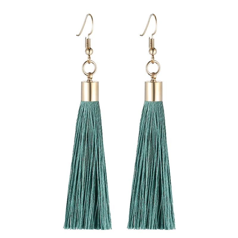 Lovbeafas Fringe Tassel Earrings For Women Gold Color Vintage Long Drop Dangle Earrings Fashion Wedding Jewelry Party Gift