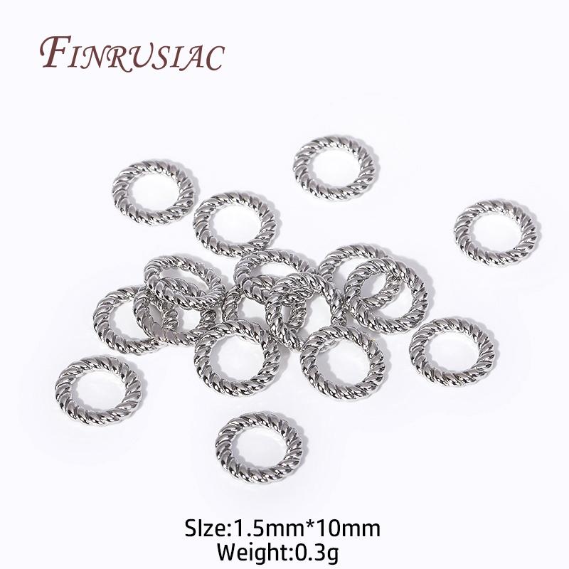 18K Goldplattierte Legierung Metall Runde Verdrehte Geschlossene Ringverbinder Für DIY Schmuckherstellung Zubehör Zubehör