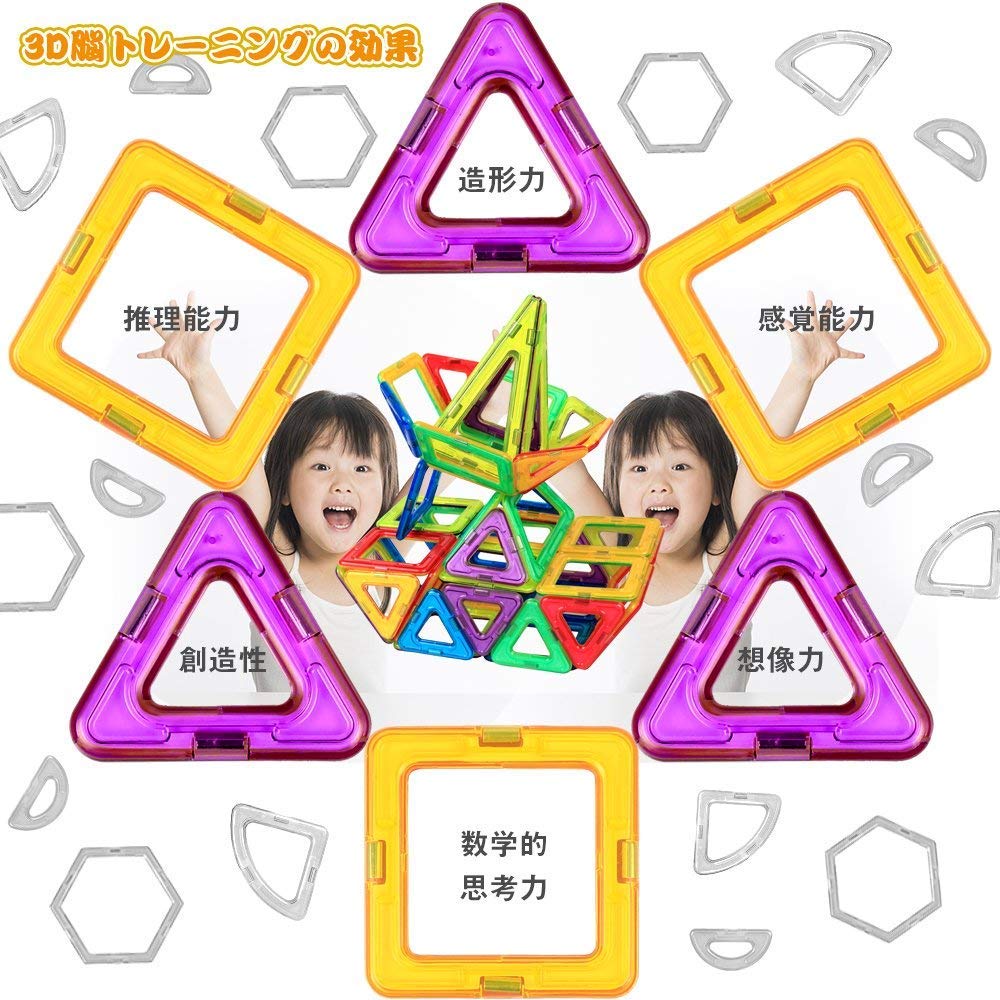 HannaBlock Magnetic Building Magnetic Educational Toys for Boys and Building Blocks 122-Pcs Blocks, Toys, Kids, Girls,