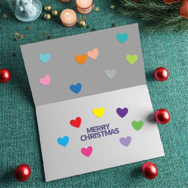 Multicolor Heart Sticker 1/2Inch Colorful Heart Sealing Sticker Adhesive Wrapping Label For Scrapbooking and Packaging