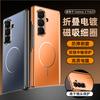 Applicable To Galaxy Z Fold8 Fine Magnetic Ring Mobile Phone Case Folding Screen Magnetic Hinge Central Axis Electroplating Anti-drop Protection