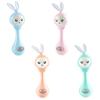 Shaking Toy Bite-resistant Cartoon Rabbit Shape Portable Music Light Teether Toy for Baby