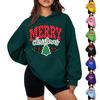 Women's Christmas Print Hooded Sweatshirt Casual Pullover for Holiday Winter Wear