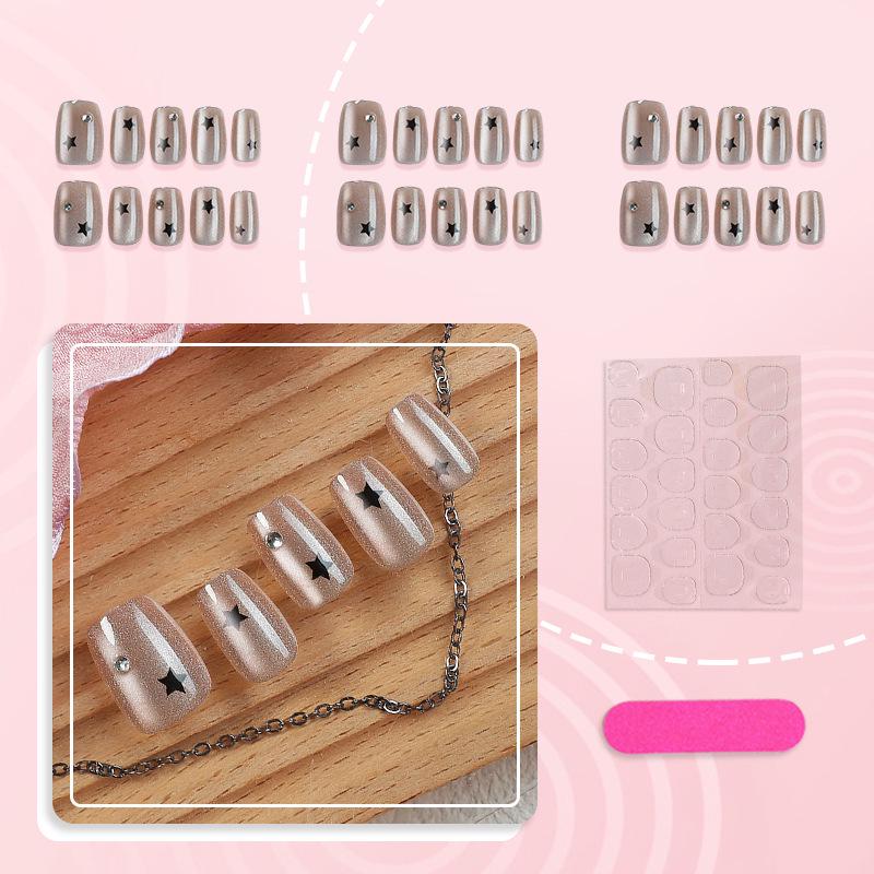 

30-Piece Whole Strip Whitening Wearable Nails - Nail Salon Boutique Special