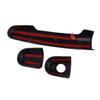 Car Door Handle Cover Trim Molding Kit Fit for Toyota Yaris Sedan Hatchback 2007-2009 2010 2011 Carbon Fiber Texture ABS Plastic