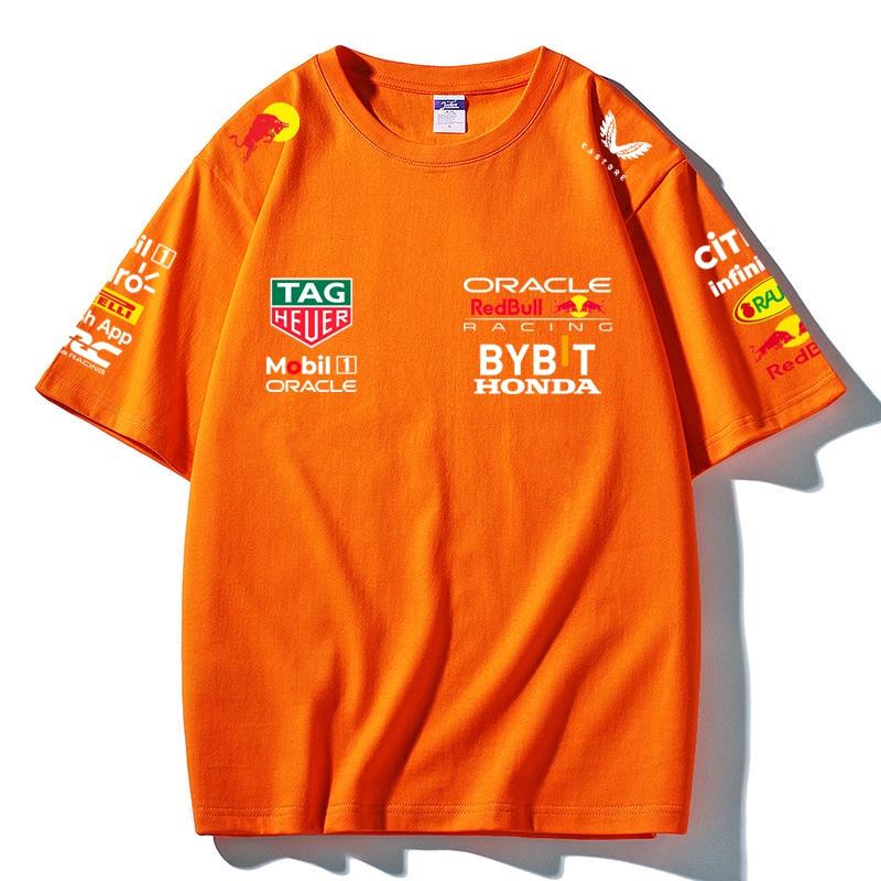Red Bull Racing F1 Team T-Shirt Oracle Honda Bybit Print Oversized Men Women Casual Cotton Tee