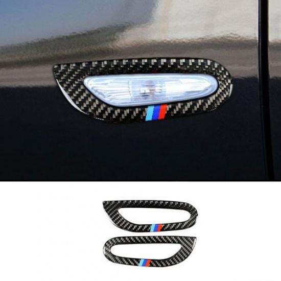 For BMW 3 Series E90 E92 E93 2005 2006 - 2008 2009 2010 2011 2012 Carbon Fiber 2pcs Car Exterior Turn Signal Light Frame
