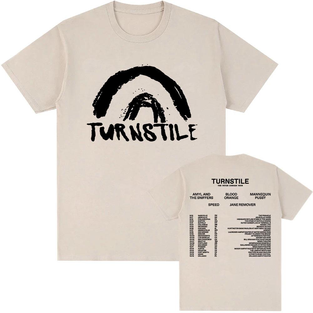 TURNSTILE NEVER ENOUGH T-shirt Men Cotton Clothing Hip Hop Summer Unisex Streetwear Band Graphic Tshirts 2025 Album Tees