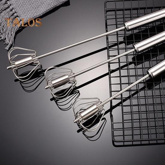 Stainless Steel Semi-Automatic Egg Beater Whisk Non-Stick Hand Push Mixer Tool for Cooking Kitchen Home Manual Rotating Egg Shaker Blender