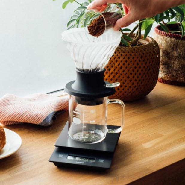 HARIO Immersion Switch Einfache Zubereitung mit nur 360 ml Hergestellt in Perfektem Geschenk Dripper, 360, Drücken, Kapazität, Hitzebeständiges Glas, Schwarz, Japan,