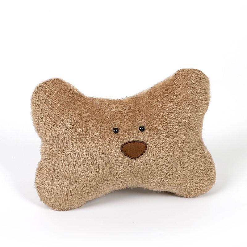 Cartoon Bear Headrest & Neck Pillow: Cute Plush Lumbar Support for Comfortable Car Rides