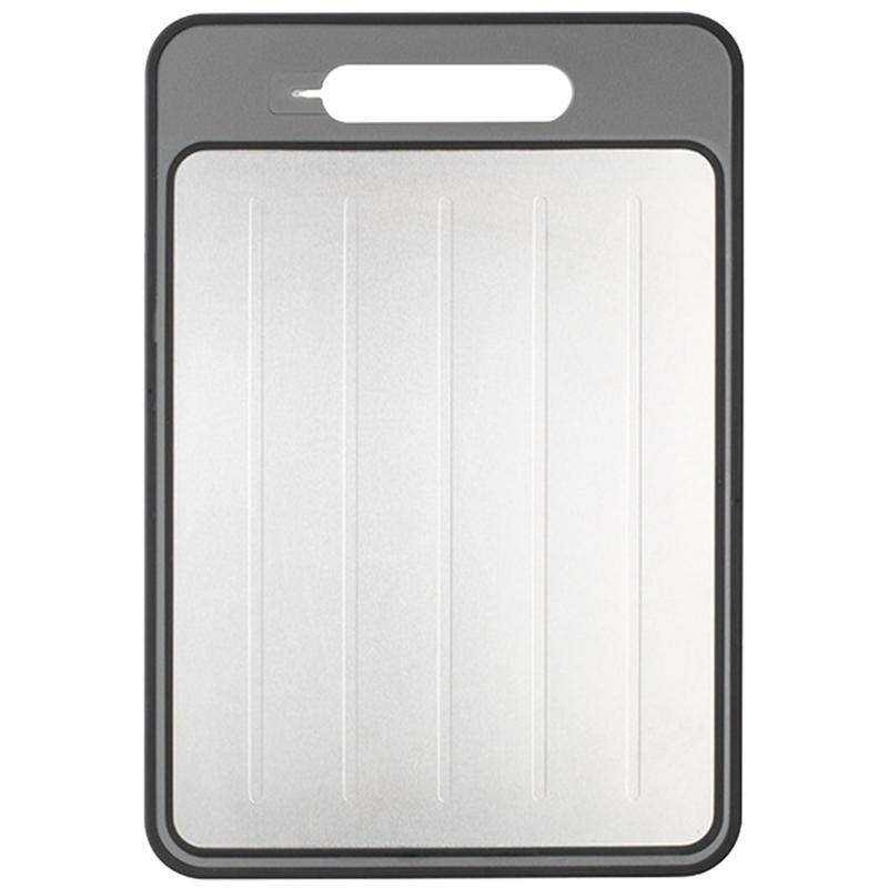 Meat Food Thawing Tray Double Sided Cutting Board with Grater Sharpener Defrosting Tray Food Preparation Utilitys