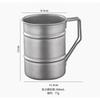 Titanium Double Wall Camping Mug Beer Cup Water Bottle Outdoor Portable Lightweight Travel 1-2 People