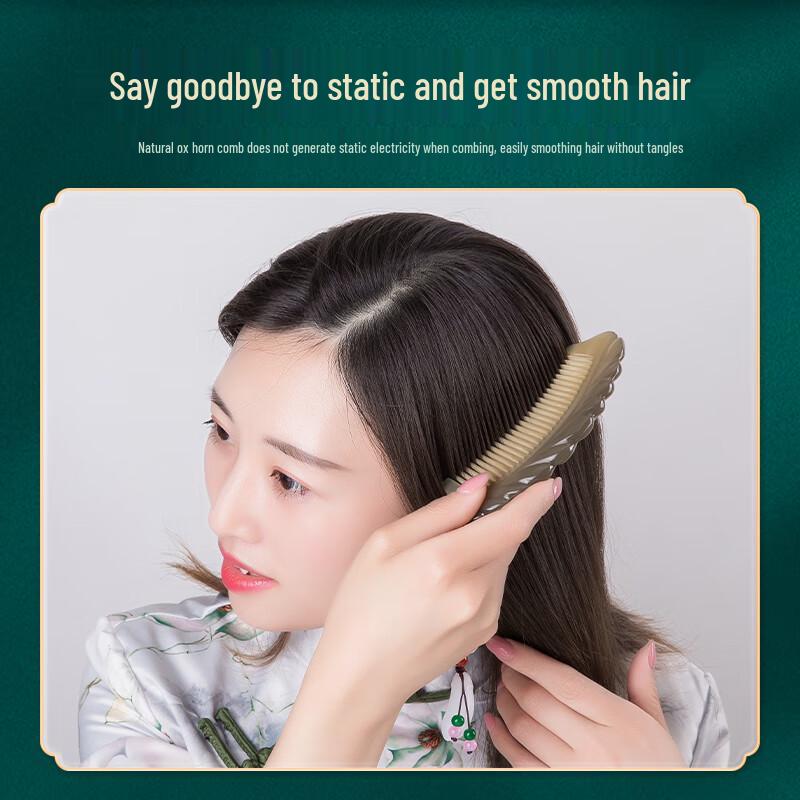 Natural Ox Horn Comb Gift Set