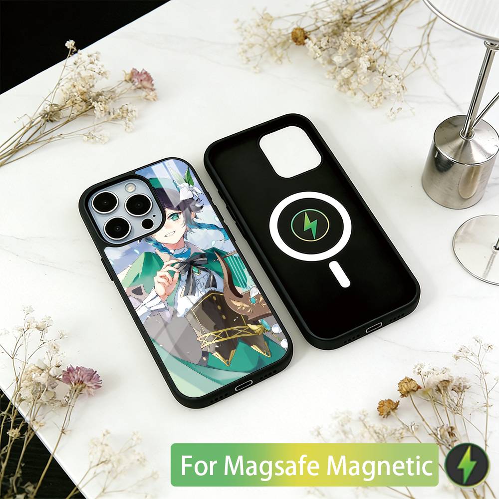 genshin impact Venti Phone Case For iPhone17,16,15,14,13,12,11 Plus,Pro Magnetic with Magsafe Wireless Charging