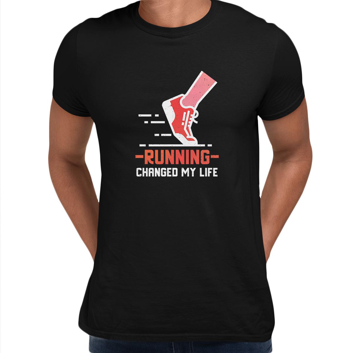 

Running Changed My Life Fitness Inspiring Men Unisex Crew Neck T Shirt XXXL чорний