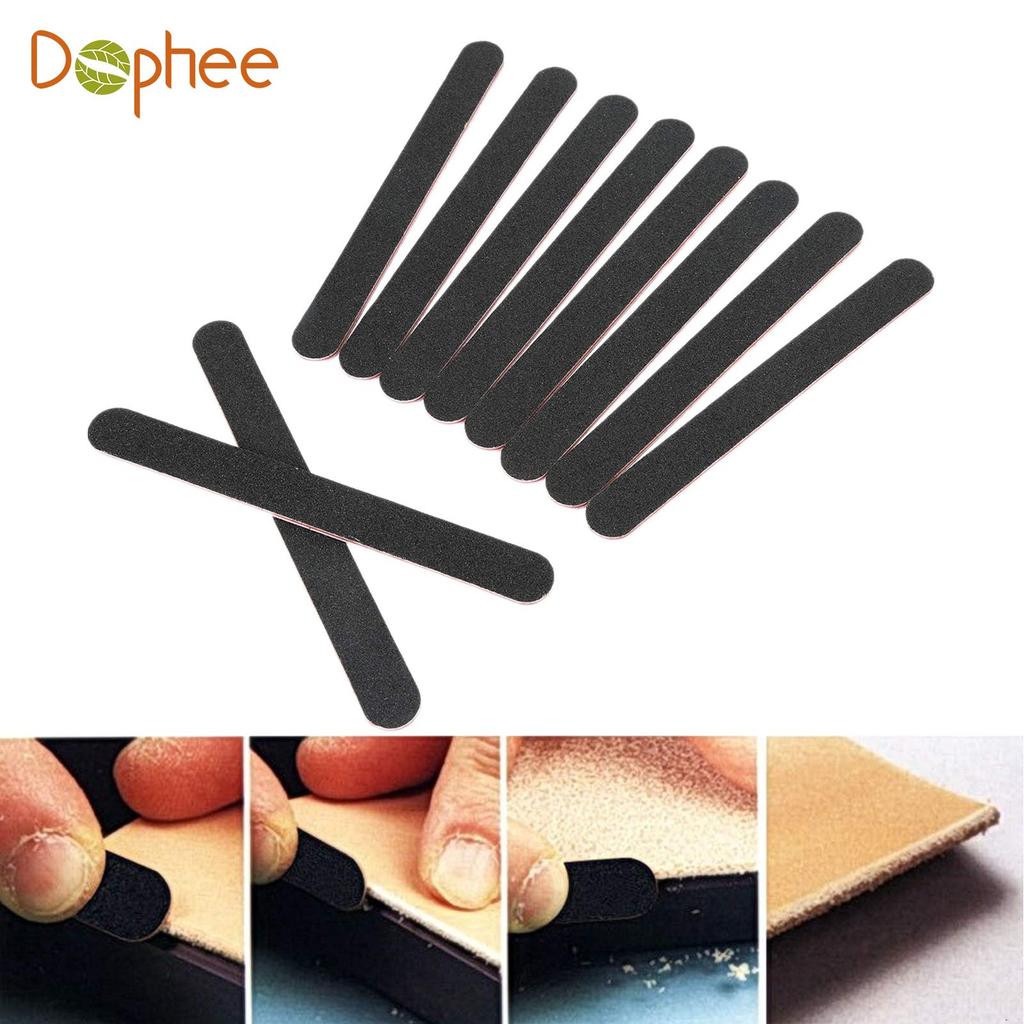 Sanding Stick Leather Craft Edge Leather Edge Grinding Handmade Leather Set Tool, Beveling, Polishing, Finishing, File, Bar, Double-Sided, Black, DIY,