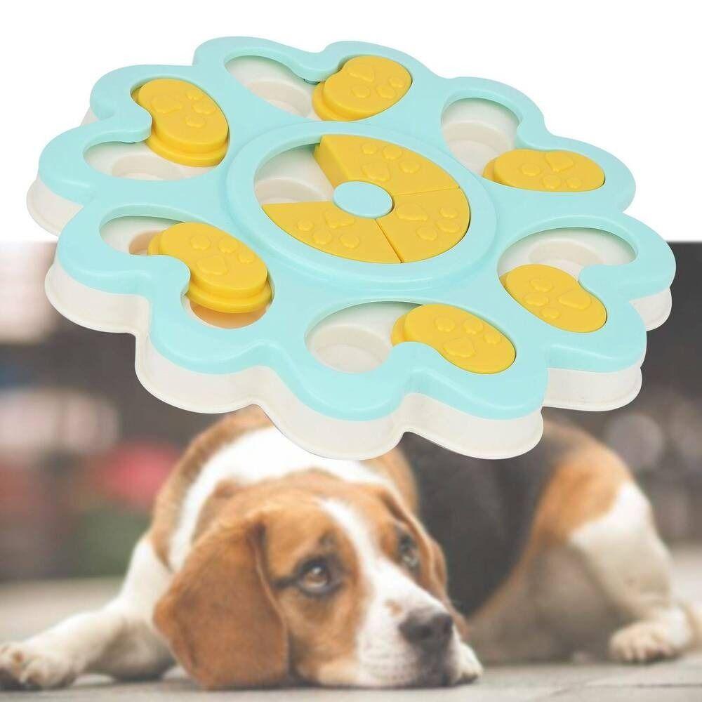 

Нескользящая миска для игрушек для домашних животных, вращающаяся кормушка-головоломка для собак, поднос-головоломка, обучающие игрушки, головоломка для собак, медленная кормушка