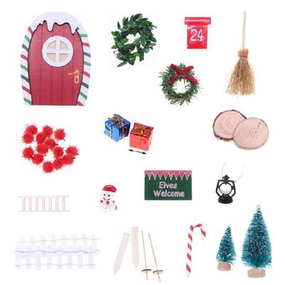 1Box Festival Gnomes Dollhouses Set Interactive Holiday Ornaments Child Safe Materials Compact Storage Design