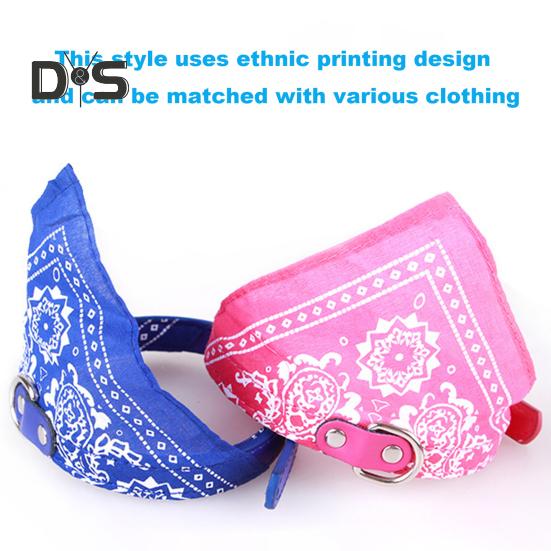 Ręcznik dla zwierząt domowych w stylu etnicznym, trójkątny szalik, regulowany kołnierz bandana dla szczeniąt, psów, kotów, akcesoriów dla zwierząt, prezent