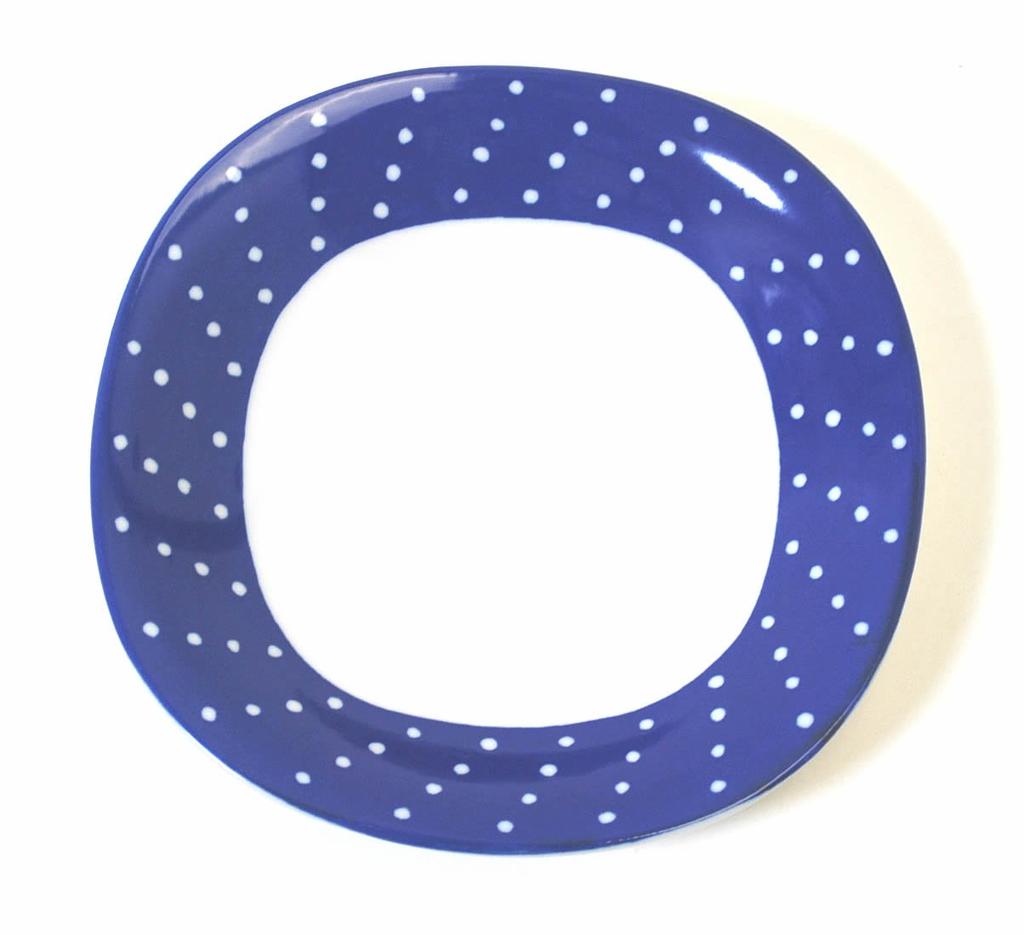 Nishikai Pottery Hasamiyaki Pasta Plate Curry Plate 21cm Lightweight Indigo Maru Crest 5 Patterns Tableware Set Scissors Tableware Stylish Present