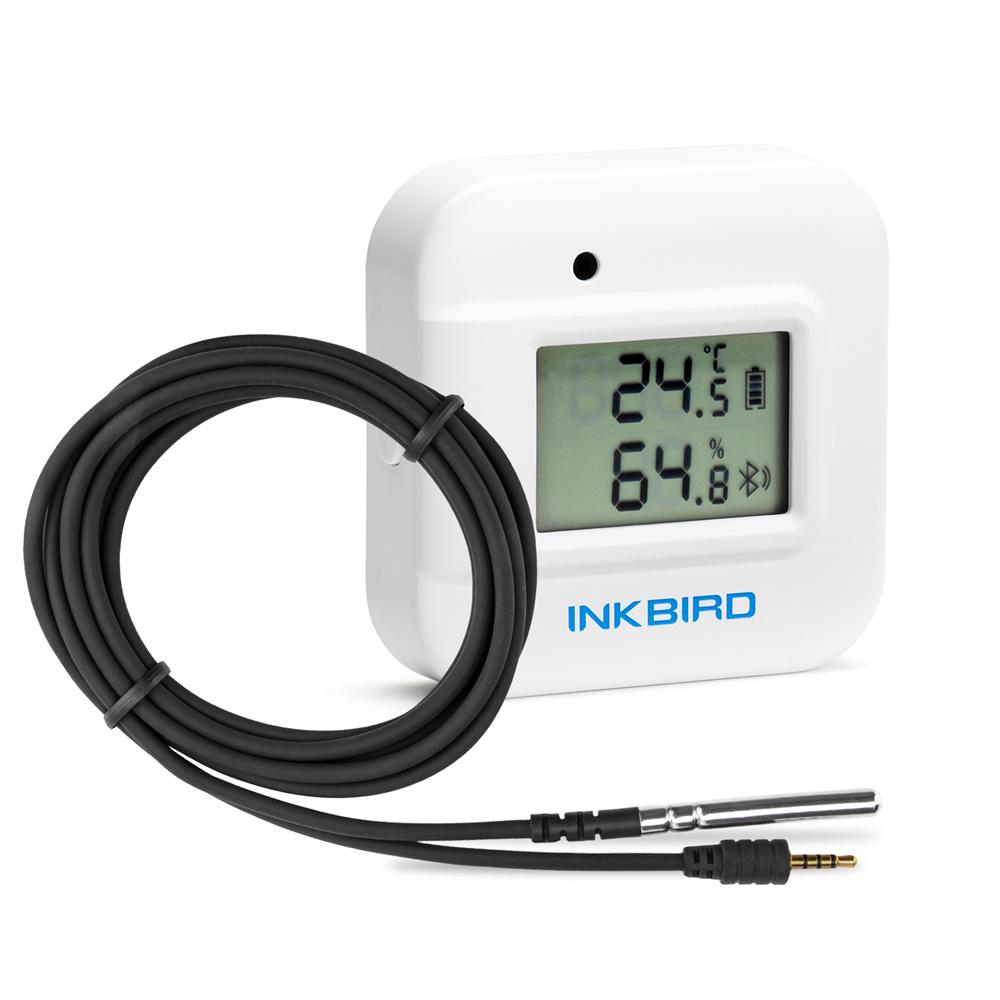 

INKBIRD IBS-TH2 Plus Wireless Bluetooth Temperature and Humidity Monitor Waterproof External Probe Magnet for Brewing Meat Home IBS-TH2 Plus