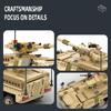 458PCS WW2 Military SAWT M1128 Mobile Gun Tank Building Blocks Mobile Gun System Model Bricks Children's Toys
