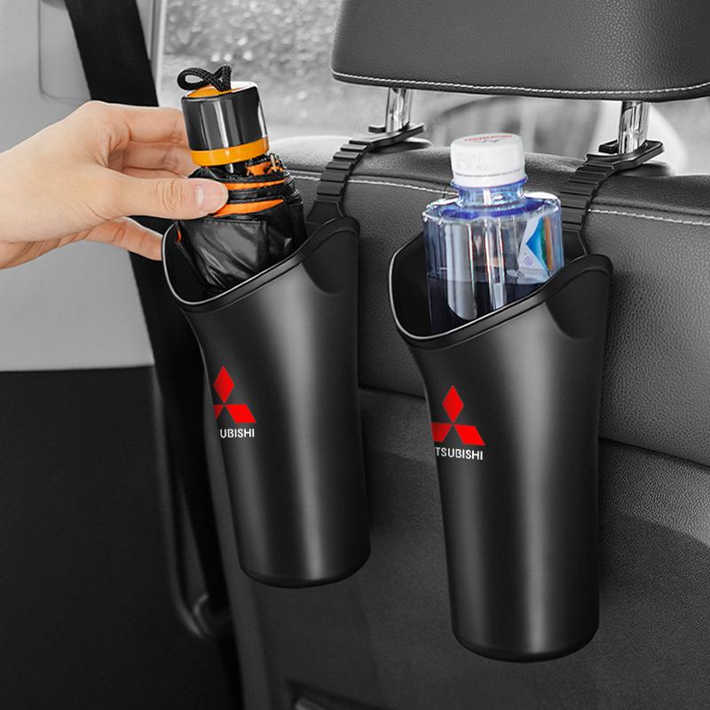 1/2Pcs Car Styling Car Storage Box Umbrella Garbage Organizer Bucket For Mitsubishi Lancer Lancer ASX Outlander 2 3 Pajero Mirage Exzos Pajero 4