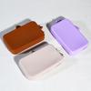 Silicone Square Zipper Cosmetic Bag: Portable Waterproof ID & Passport Storage, Small Handbag, Coin Purse