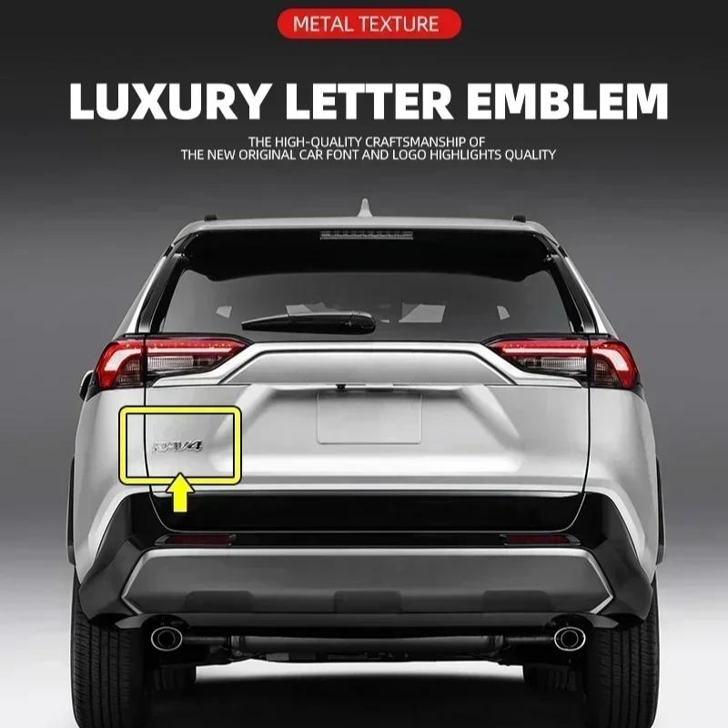 1pcs Car Styling 3D ABS RAV4 RAV-4 Car Letter Logo Rear Trunk Decals Emblem Badge Decor For Toyota RAV4