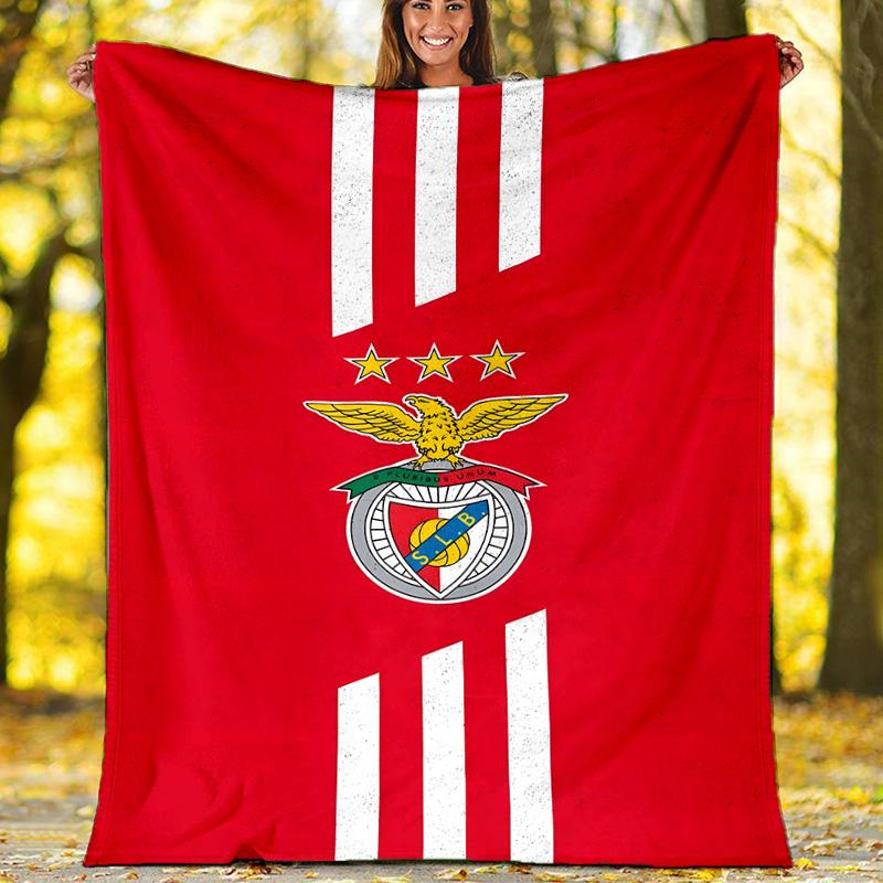 1pc B-Benfica Theme Blanket - Digital Print, Polyester, Cozy for All Seasons, Perfect for Outdoor, and Travel