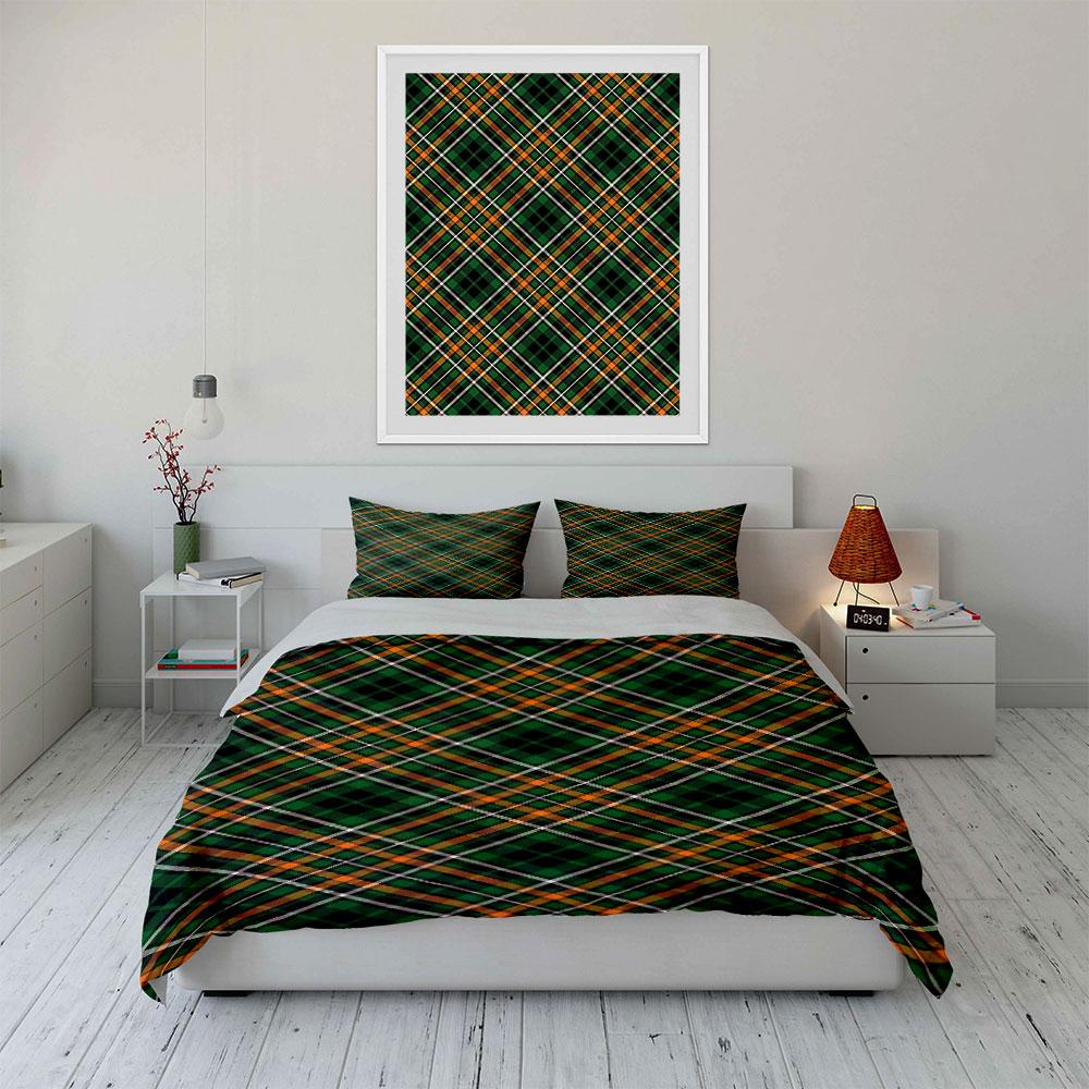 Diagonal orange plaid pattern. Bedding sets Duvet cover sets Duvet covers Pillowcases(1 * Duvet Cover 2 * Pillowcases without duvet insert)