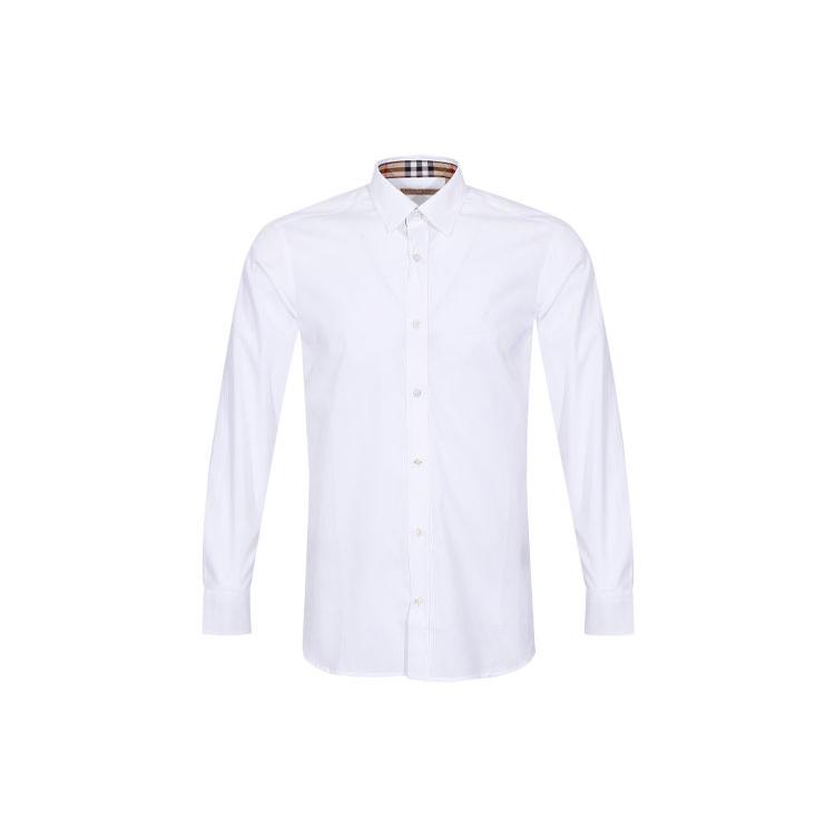 Burberry Shirts Men's White Lapel Moderate Shirt 80030711
