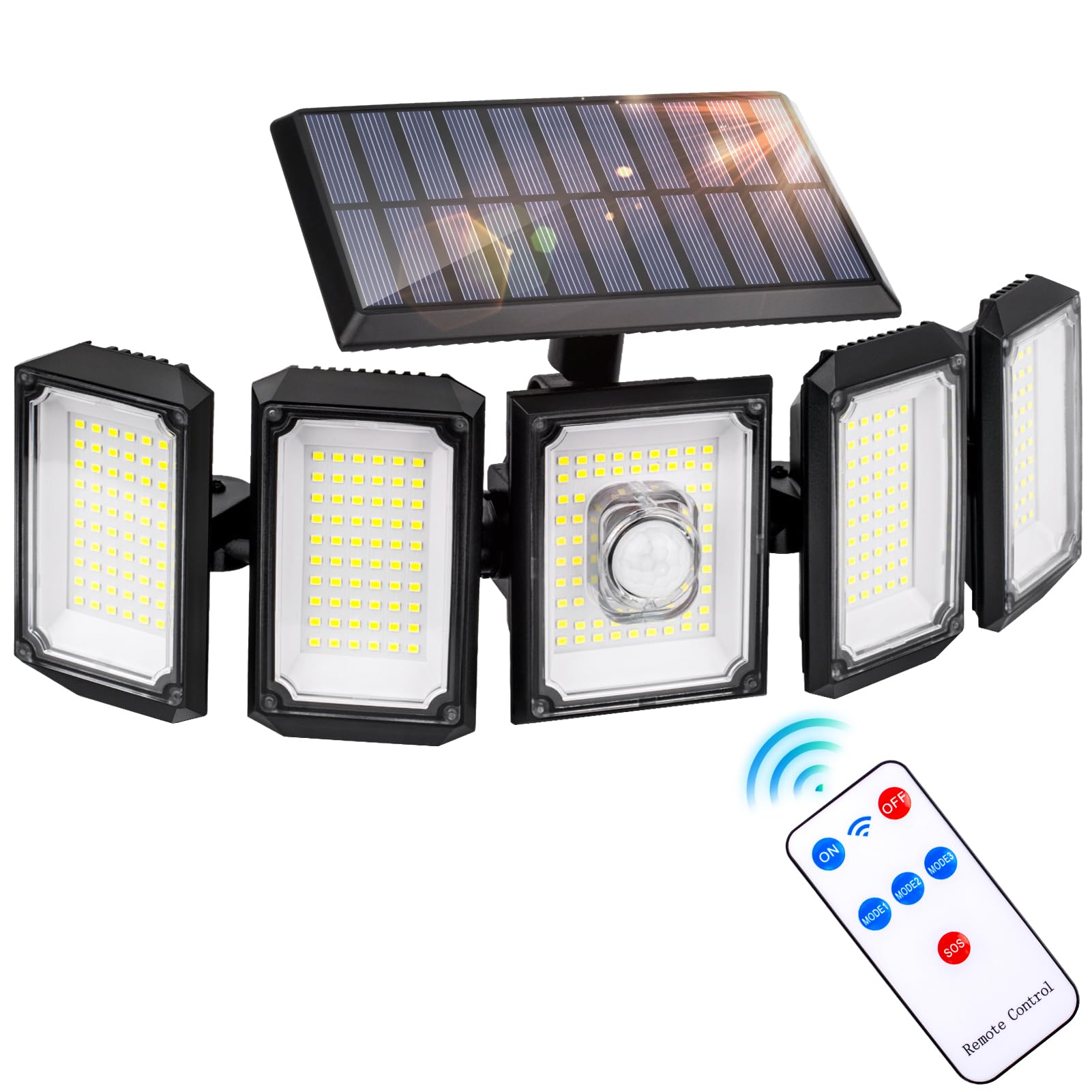 

chfeng Solar 300 4000 IP65 Motion Automatic 2400mAh High 3 Intelligent Suitable for Parking and Disaster Power Outage Emergency Evacuation Light, чёрный