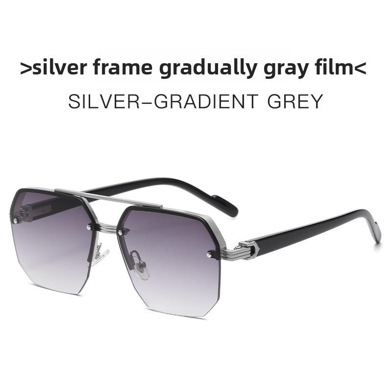 Metal Double Beam Mens Driving Sunglasses With Uv400 Protection For Fashion Travel Summer