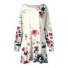 Fashion Womens Long Sleeve A Line Dress Fall Casual Pullover Crewneck Loose Fit Dress With Pockets