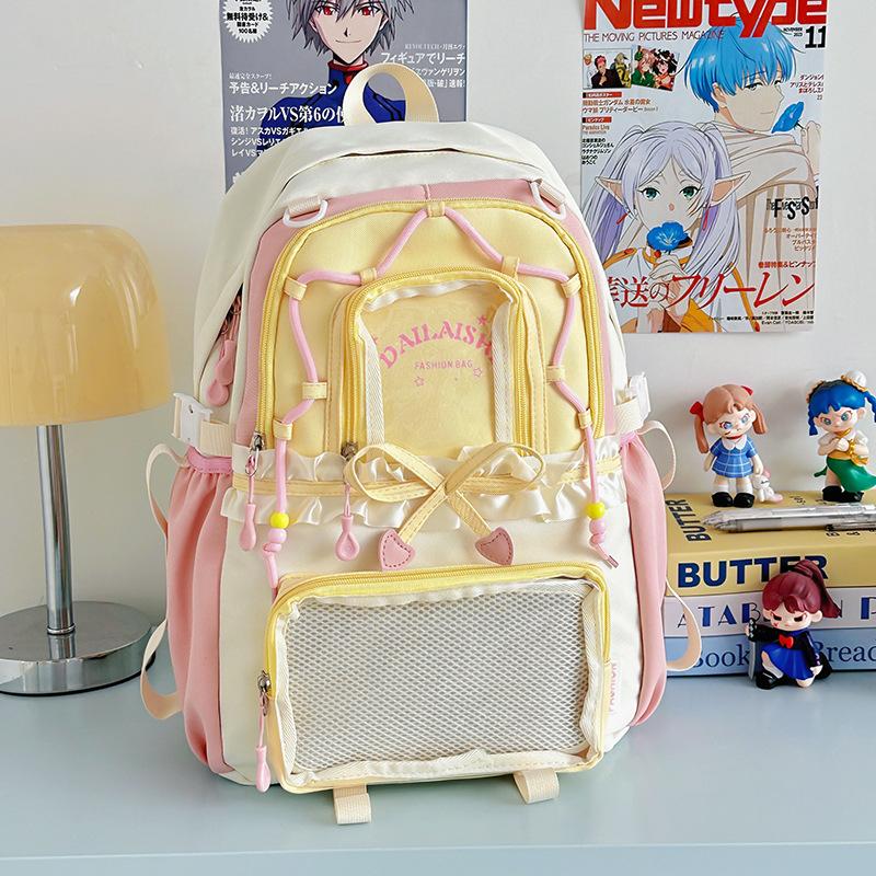 New High-value, Fresh and Sweet Candy-colored Backpack, Lightweight and Large-capacity Backpack for Junior High School Students