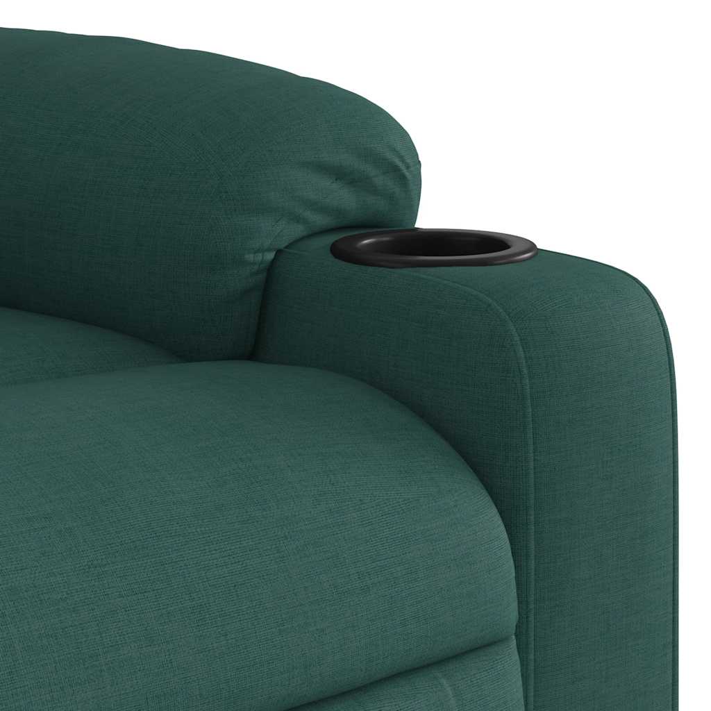 Recliner Chair with Rising Aid Dark Green Fabric