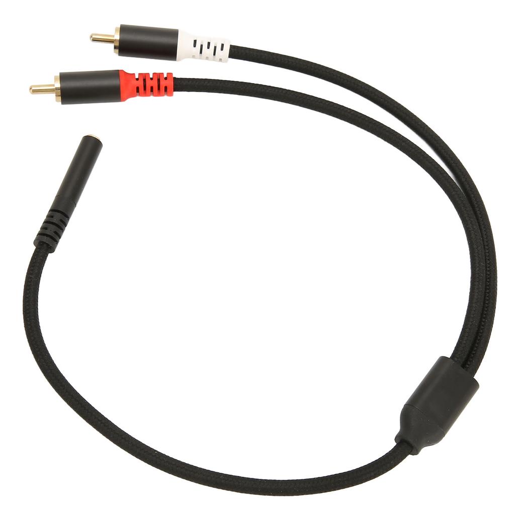 3.5mm to 2RCA Cable Female to Male Stereo Bidirectional Gold Plated Sound Y Splitter Cord for Phone MP3 Speaker 11.8in