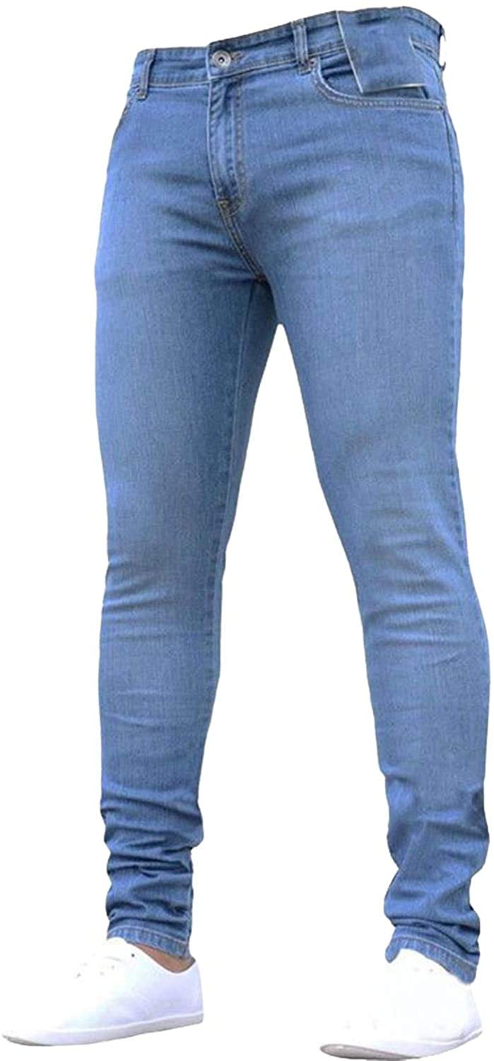 

Petite de France Men s Denim Skinny Jeans, 9-Length, Slim Fit, Stylish Stretch Elastic Pants, D-11 (Blue, Size 03 L)