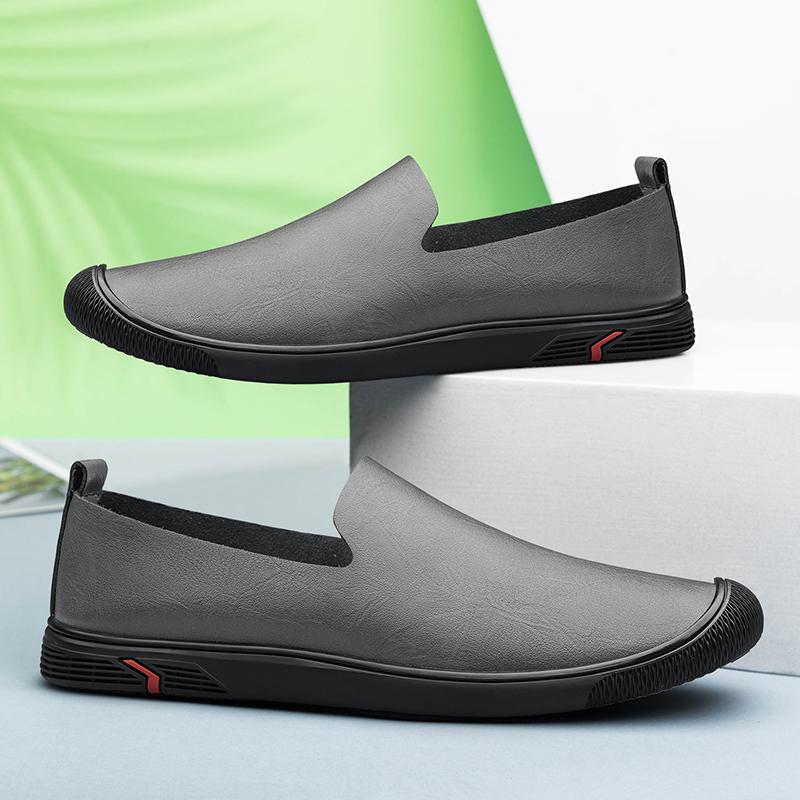Fashion Genuine Leather Men Loafers Summer Casual Shoes Moccasins Men's Casual Slip On Flats Fashion Male Driving Shoes Walking Shoes