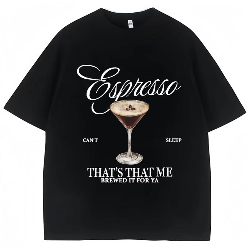 

Футболка с принтом Carpenter Espresso Martini Модная Эстетичная Унисекс Женские Футболки Свободные Повседневные Графические Футболки Топы S