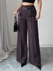 Pantalones Casuales de Mujer de Cintura Alta, Pierna Recta Suelta, Otoño/Invierno 2025