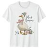 Merry Goosmas Christmas Goose Holiday Unisexs TShirt Unisexs Tee Graphic Top
