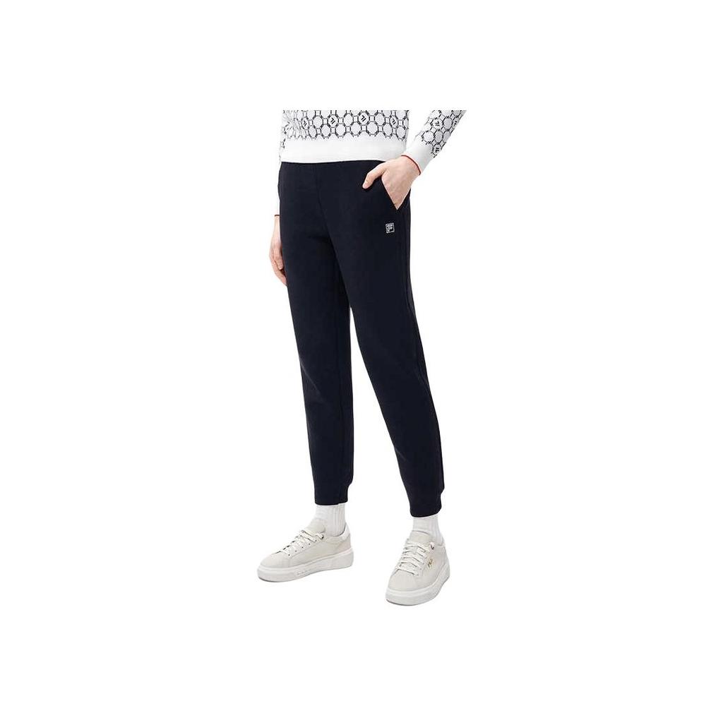 Fila Modern Heritage Series Rhinestone Logo Elastic Waist Cuffed Sports Pants Women Pants Legendary-Blue F11W311604FNV