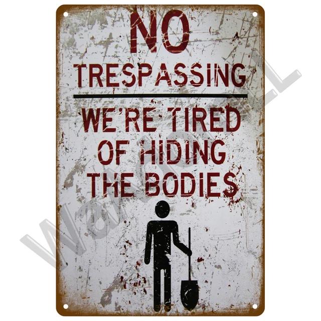 Vintage Retro Warning Tin Signs  Metal Caution Sign for Cafe Club Man Cave Pub Home Bars Coffee Shop  Wall Decor Art for Home