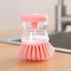 Brosse à Vaisselle pour Lavage de Casseroles et Assiettes, Ustensiles de Lavage avec Distributeur de Savon Liquide pour Plats, Accessoires de Nettoyage de Cuisine Domestiques