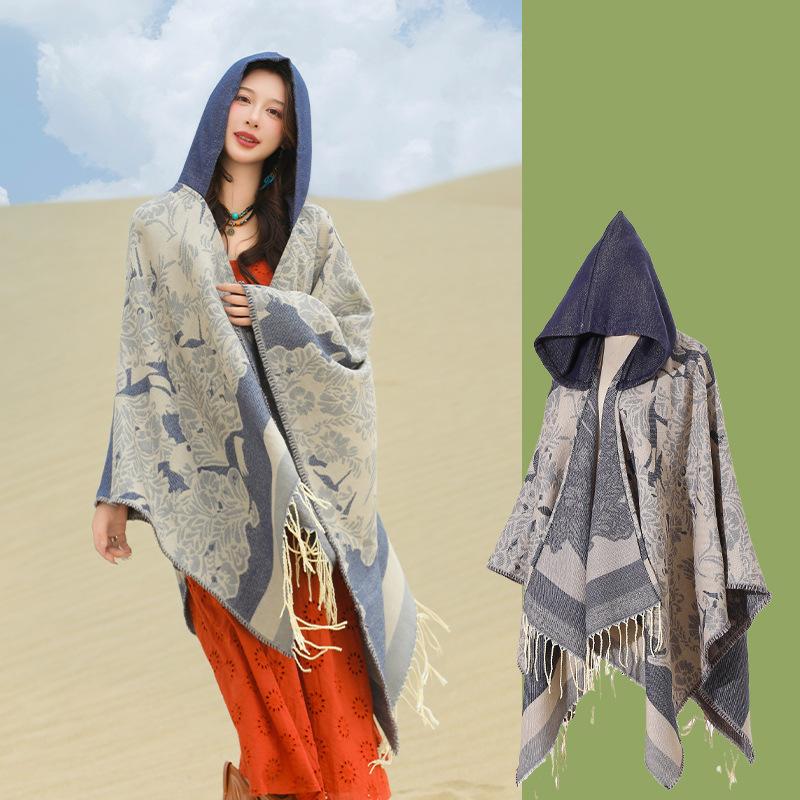 Xizang Shawl Qinghai Lake Great Northwest Desert Sunscreen Silk Scarf Yarn Ethnic Style Scarf Women s Xinjiang Travel Wear 140*159