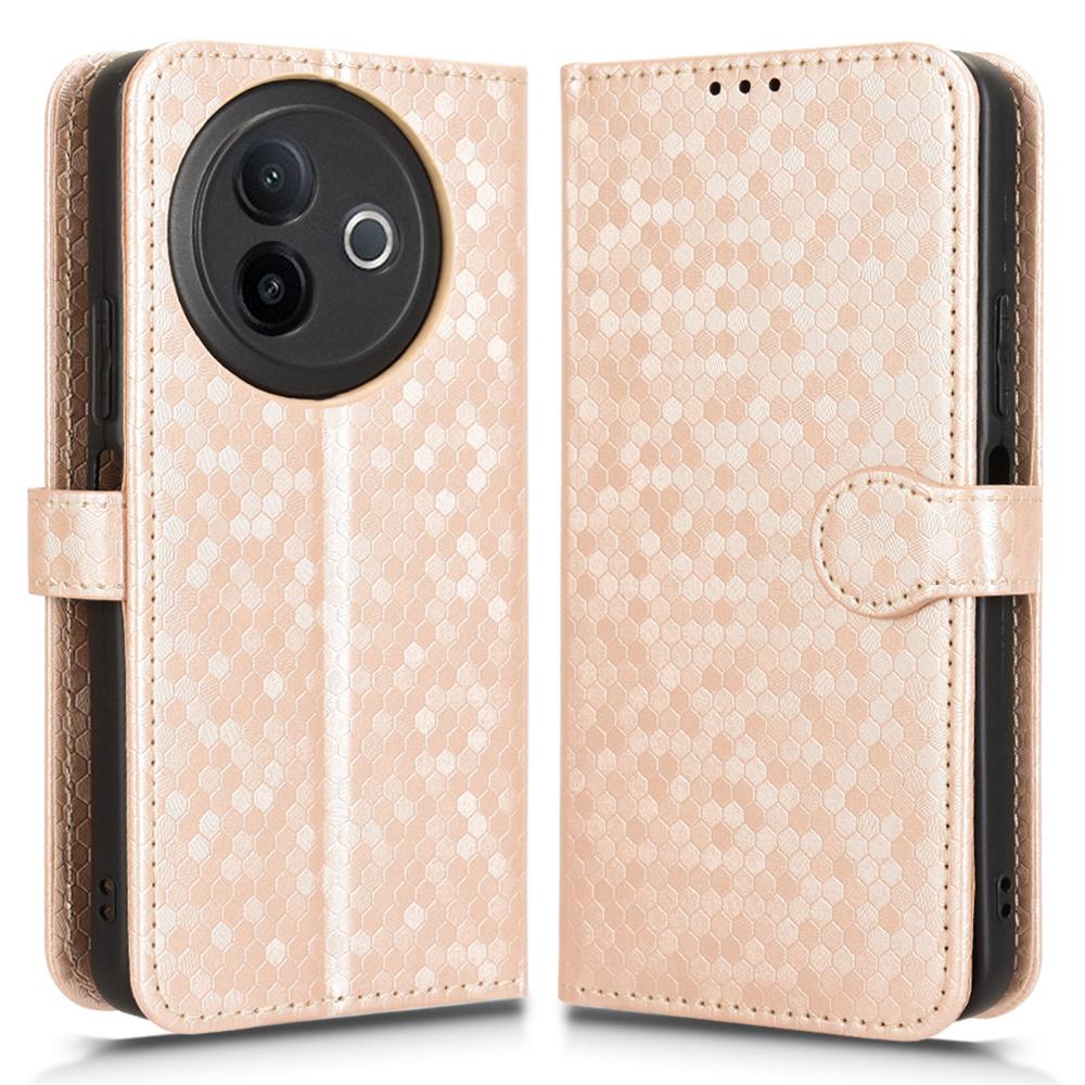 For Vivo Y39 5G/Y300i 5G Wallet Case Dot Pattern Imprint PU Leather Phone Cover
